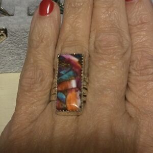 Vibrant Mosaic Stone Ring